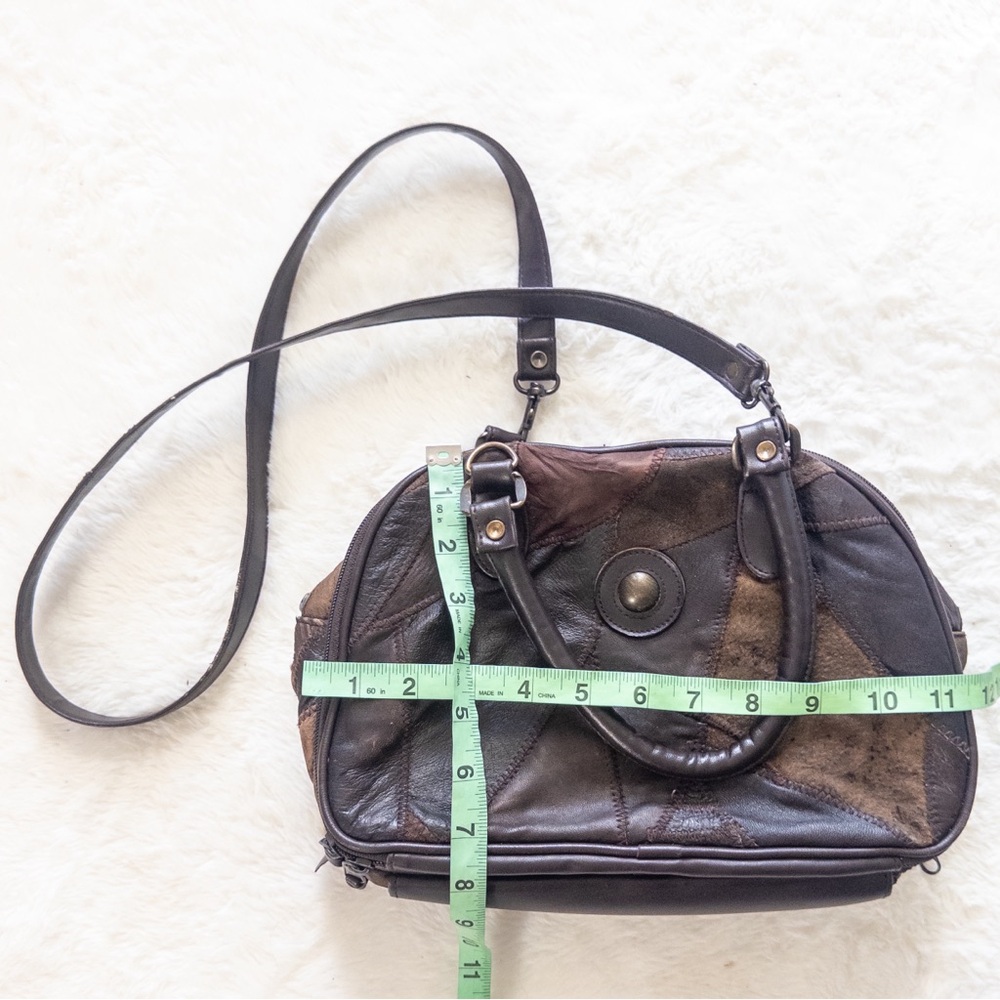 Patchwork Leather Shoulder Bag - image 5